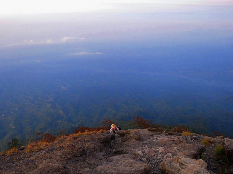 Climbing mount agung